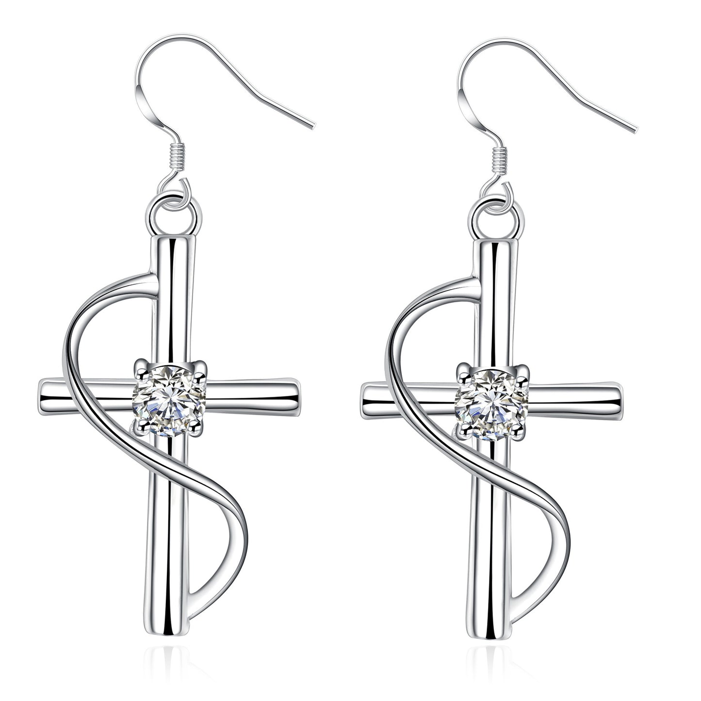(New) Cross-border Popular Elongated Cross Earrings
