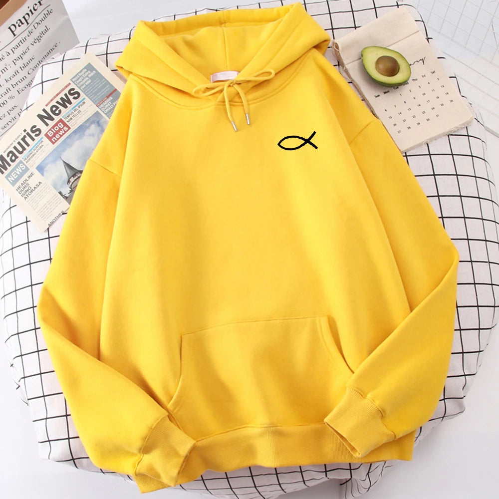 Christian Fish Print - Sweatshirt