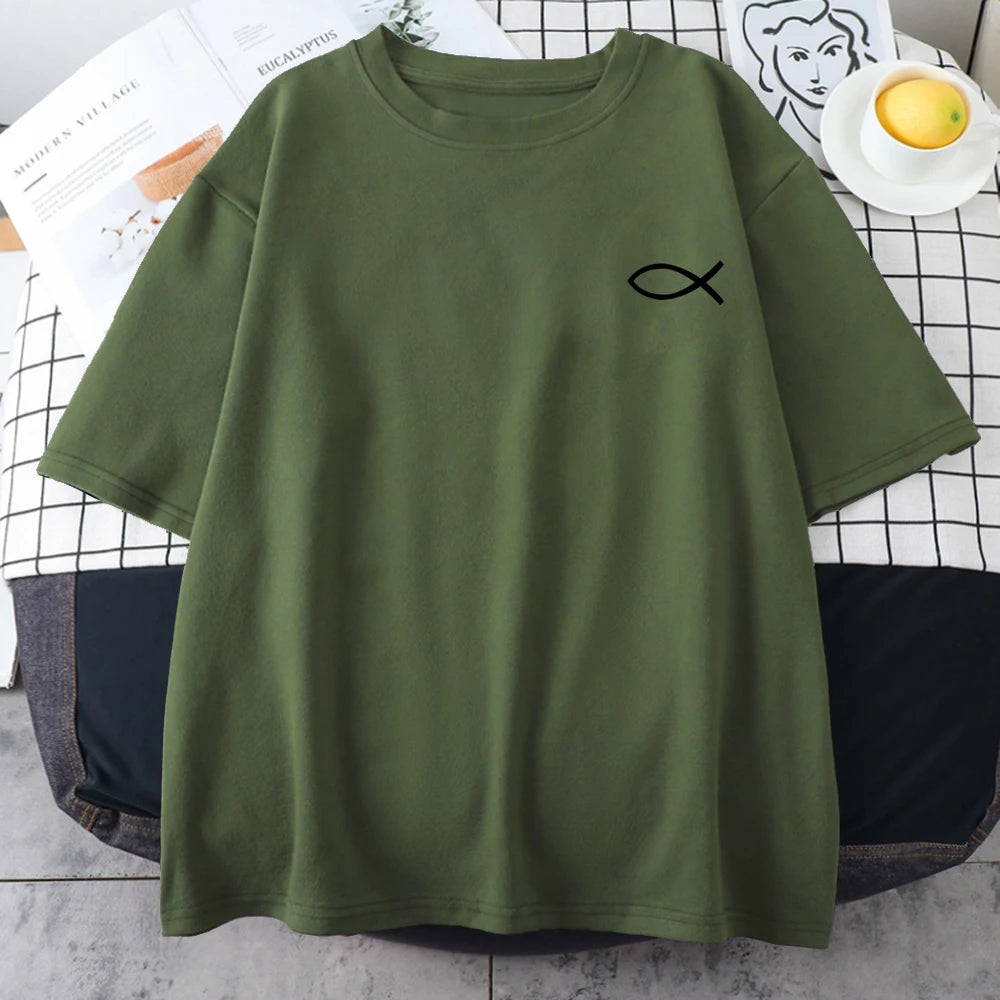 Christian Fish Print - T-Shirt