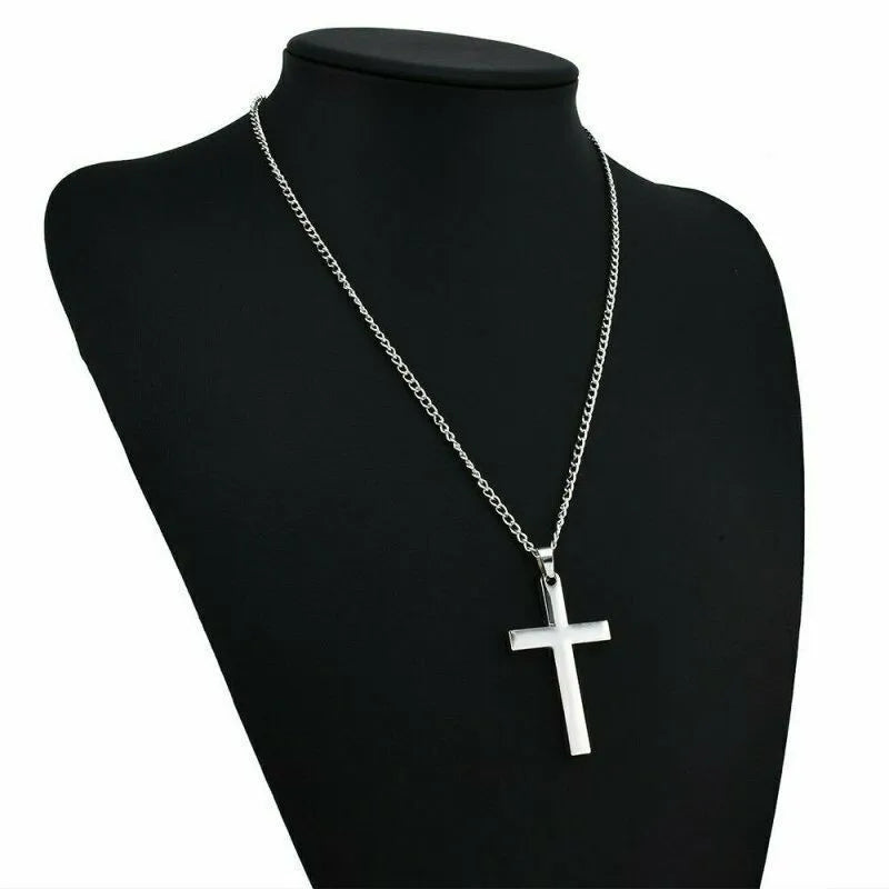Three-Color Cross Necklace Set