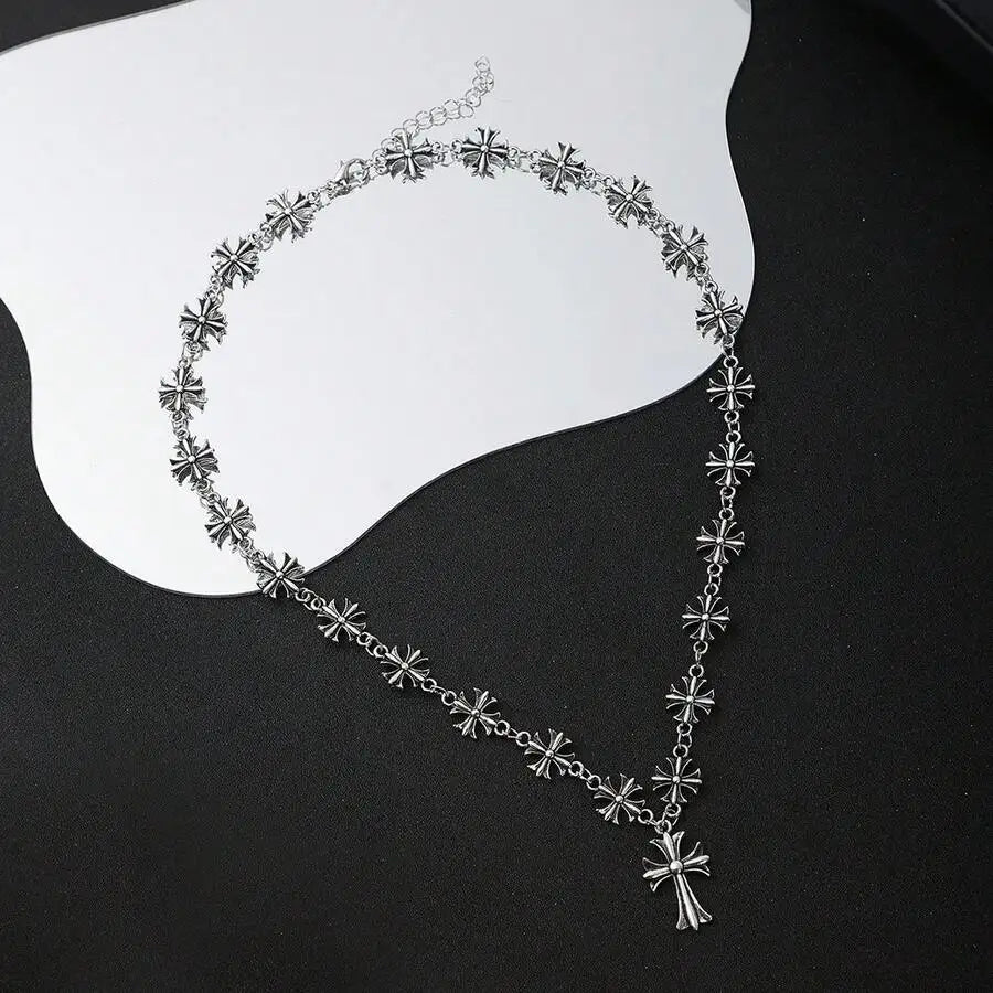 Layered Cross Necklace