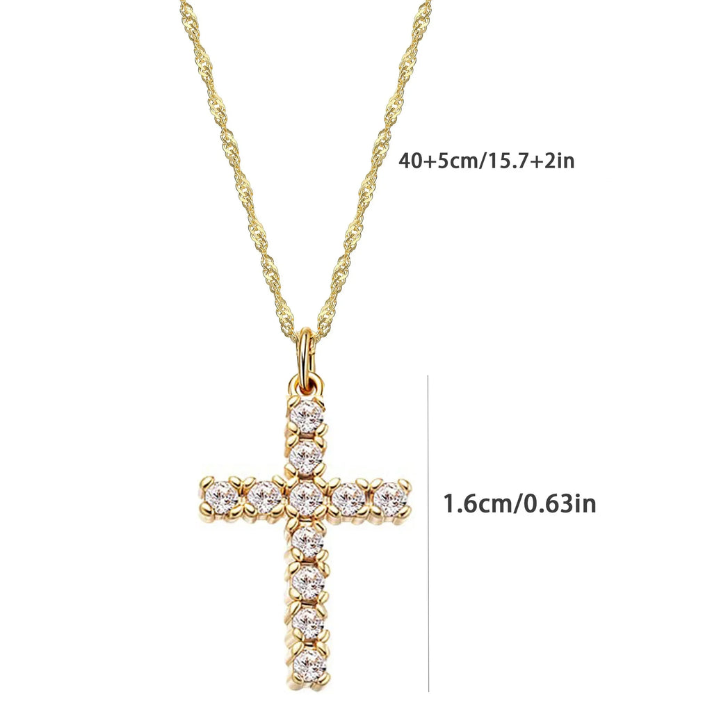 Gold-Plated Cross Necklace