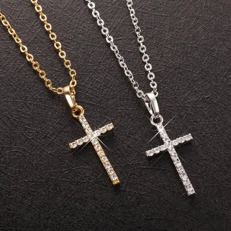Zircon Cross Necklace