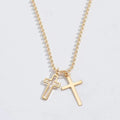 Double Cross Necklace
