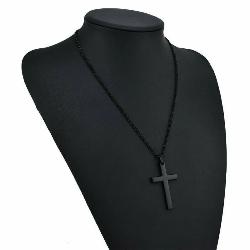 Three-Color Cross Necklace Set
