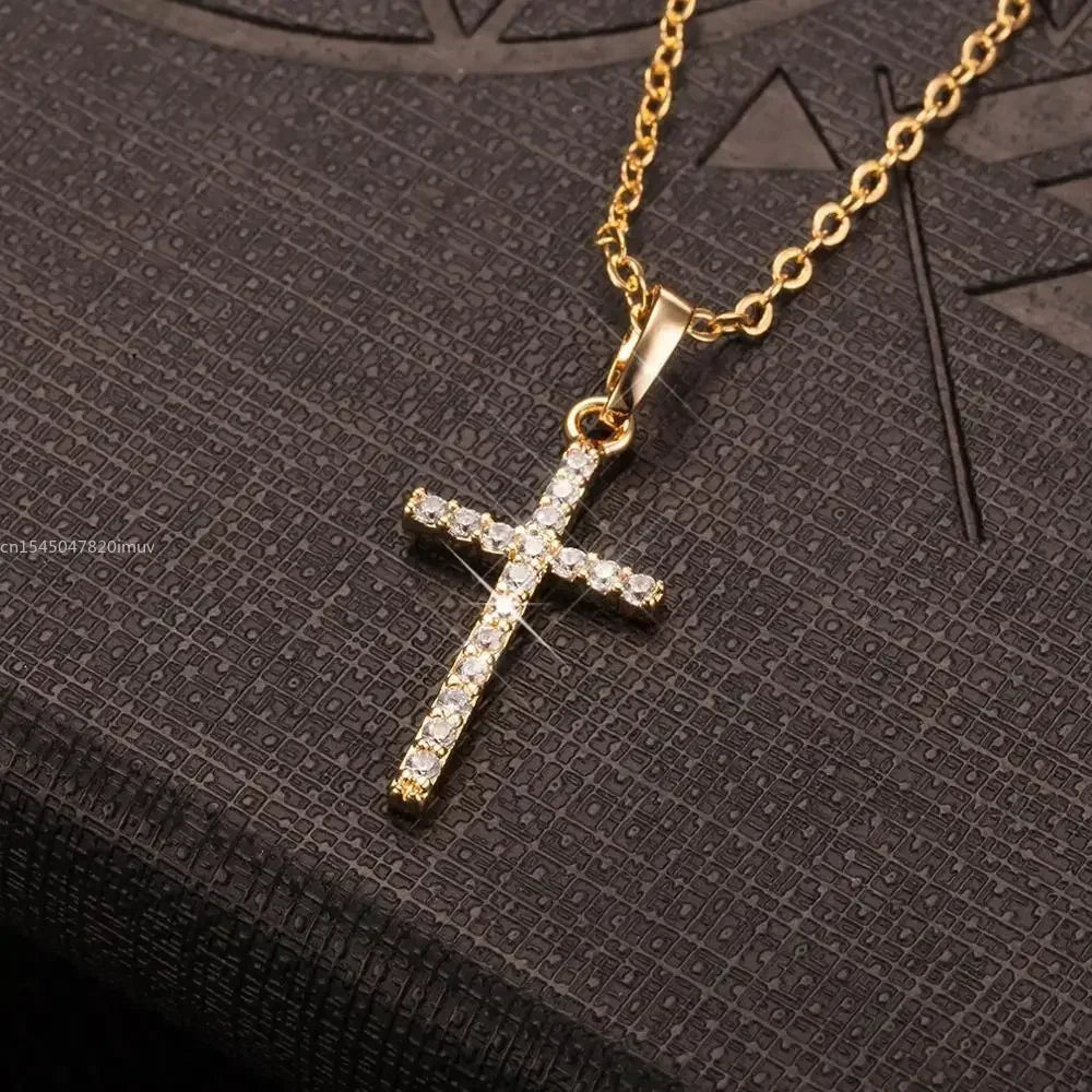 Zircon Cross Necklace
