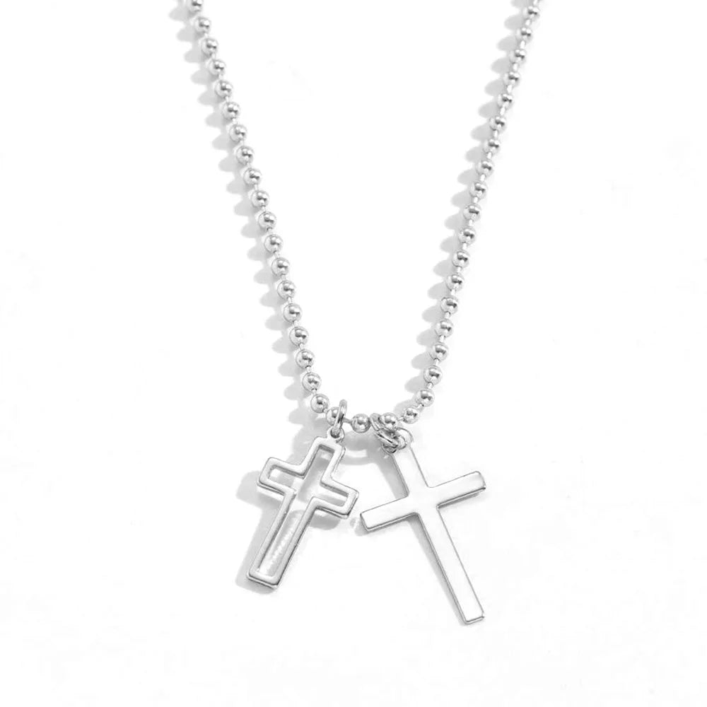 Double Cross Necklace