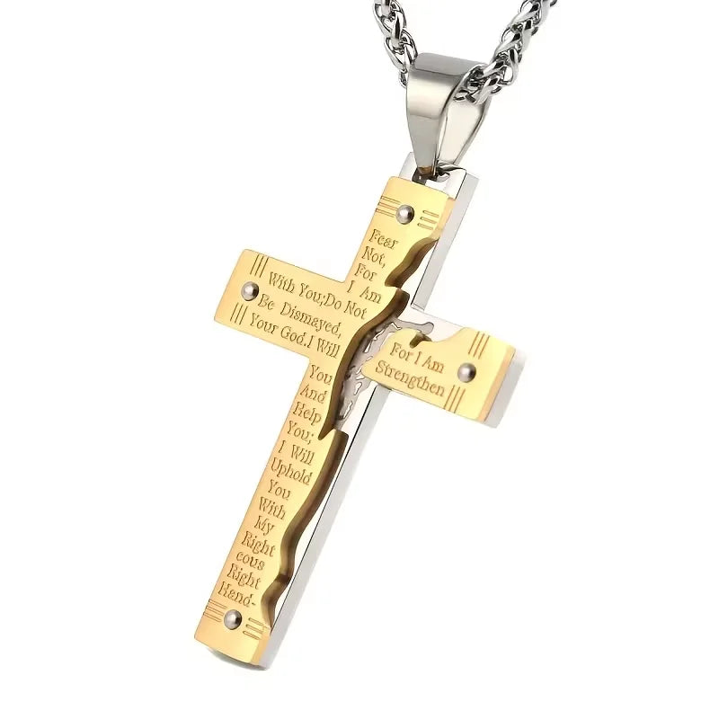 Bible Verse Cross Necklace