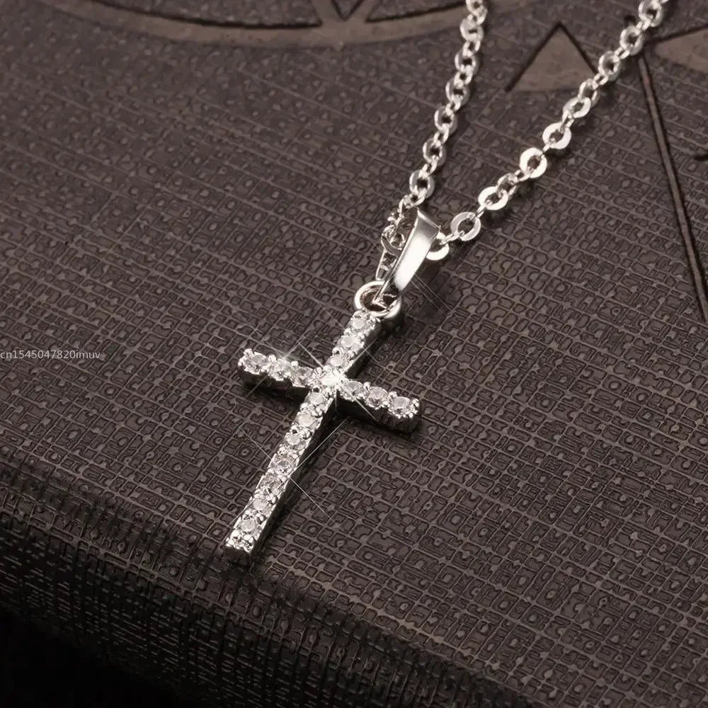 Zircon Cross Necklace