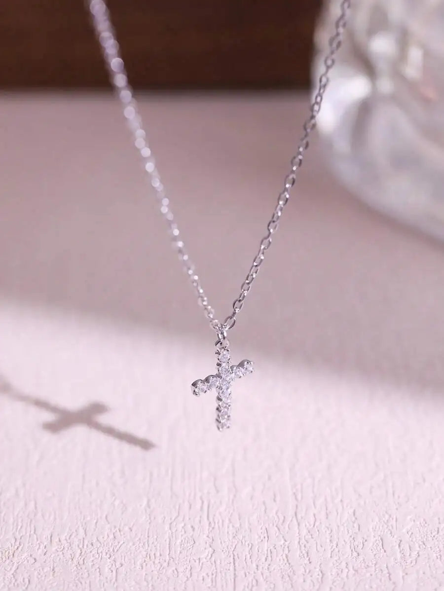 Zirconia Cross Necklace