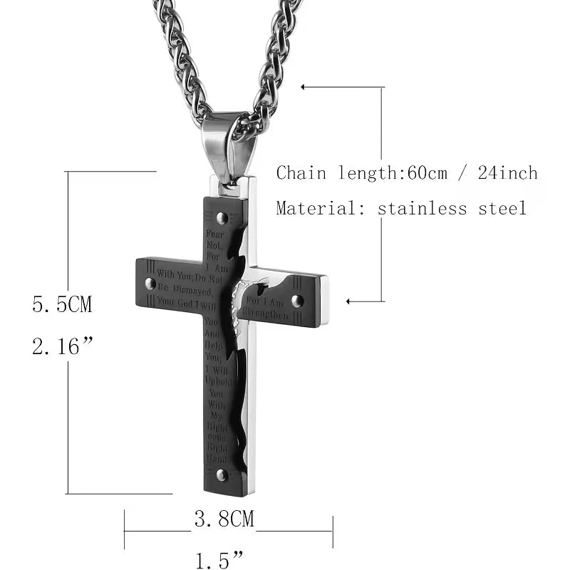 Bible Verse Cross Necklace