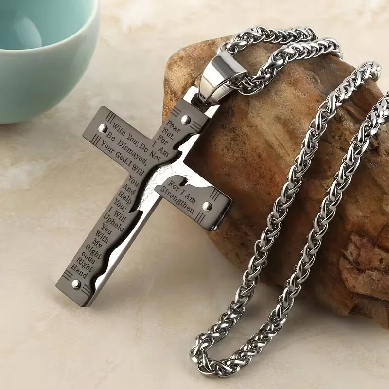 Bible Verse Cross Necklace