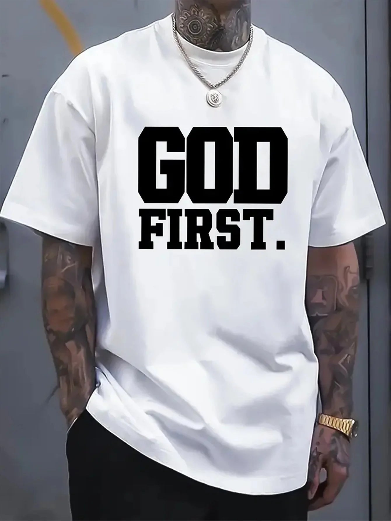 Contrast Cross Tee