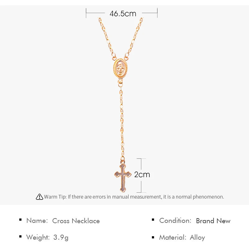 Rosary Cross Necklace