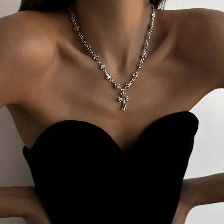 Layered Cross Necklace