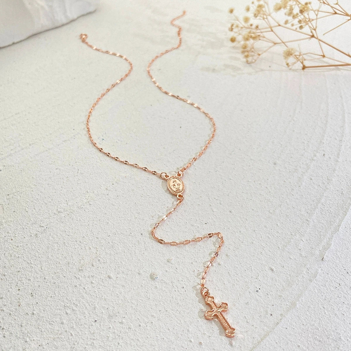 Rosary Cross Necklace